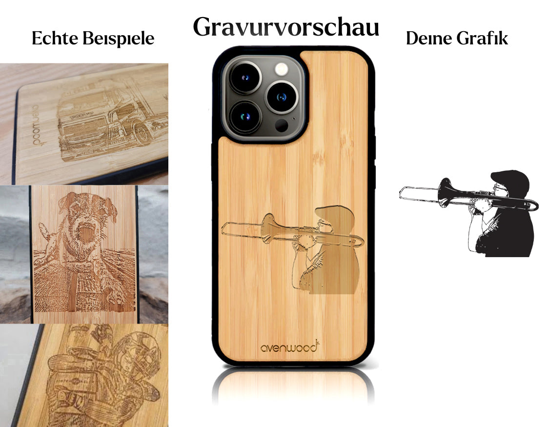 INDIVIDUELL iPhone 13 Pro Bambus-Kunststoff